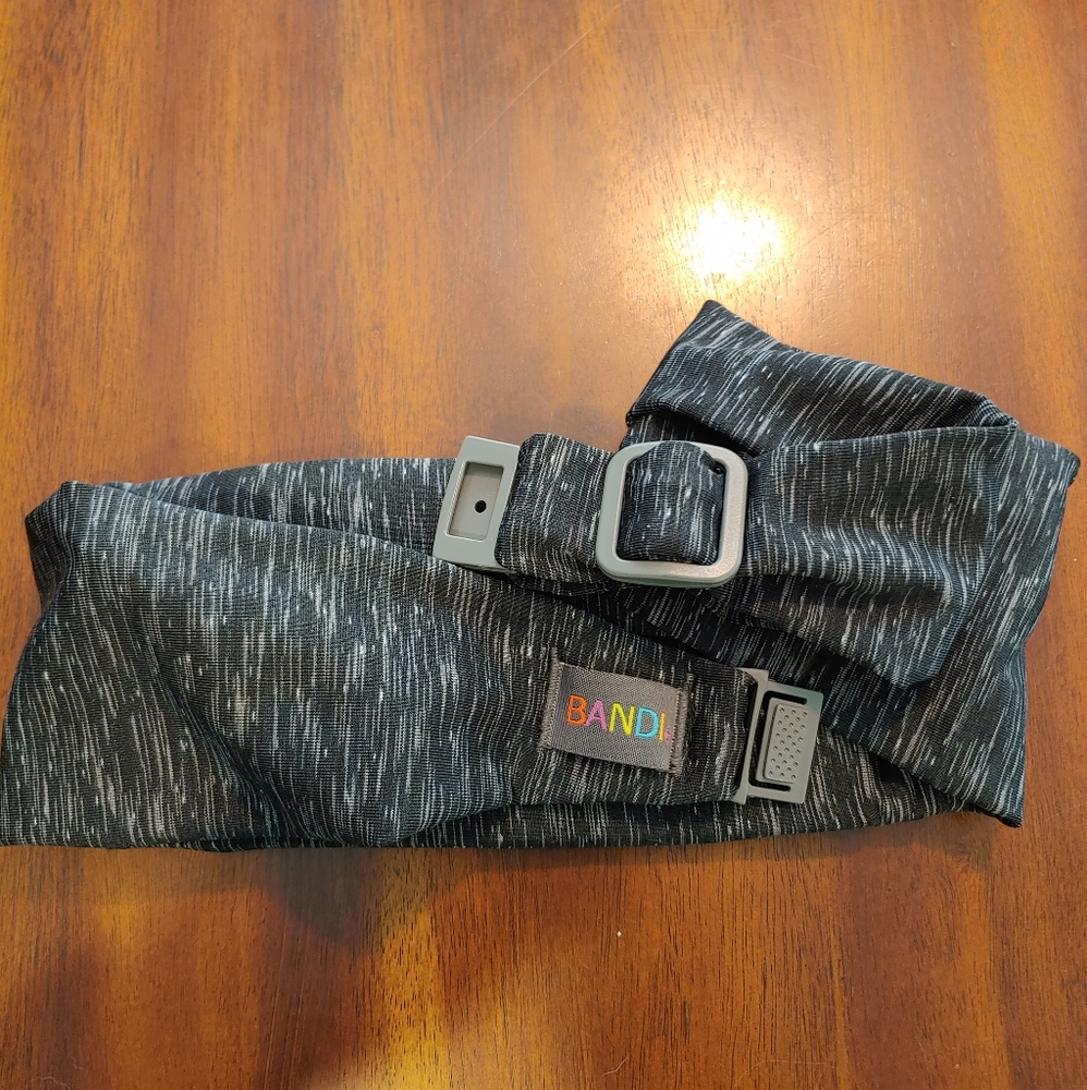 Bandi Travel/Running Belt, Large, Black/Grey Strata